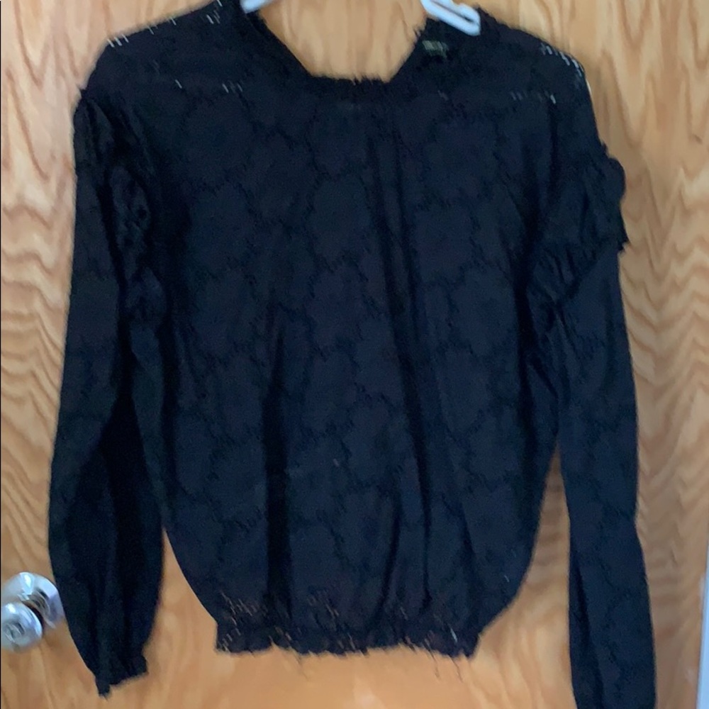 Black lace blouse